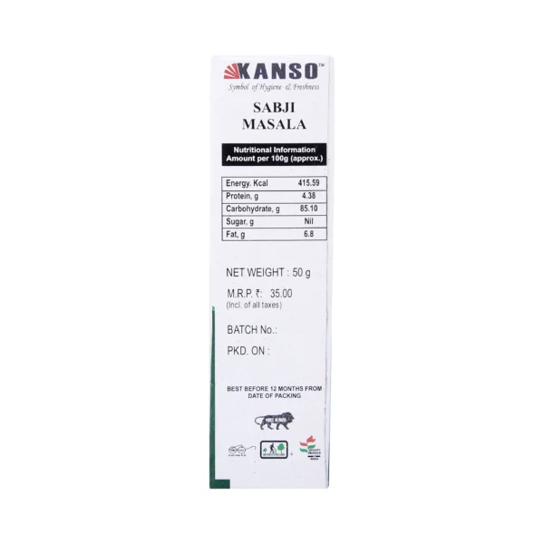 Kanso Sabji Masala (50gm) - Image 6